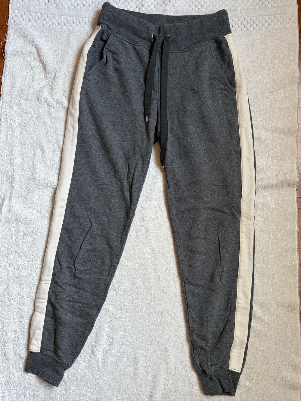 Lauren Ralph Lauren Women’s Grey Side Stripe Jogger Sweatpants XS